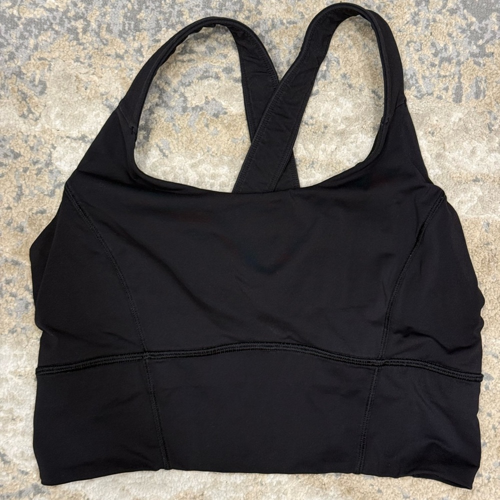 Lululemon Athletica Black Crop Top with built in bra